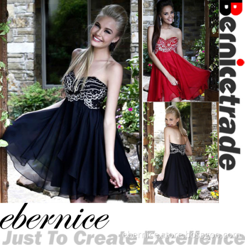 Mini Embroidery Beaded Prom Ball Gown Cocktail Dresses